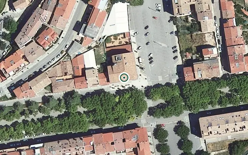 Vista aérea de la ubicación de Centre de dia Berga Residencial