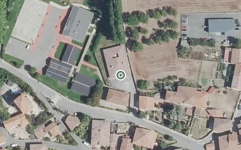 Vista aérea de la ubicación de Vivienda Comunitaria Espejo