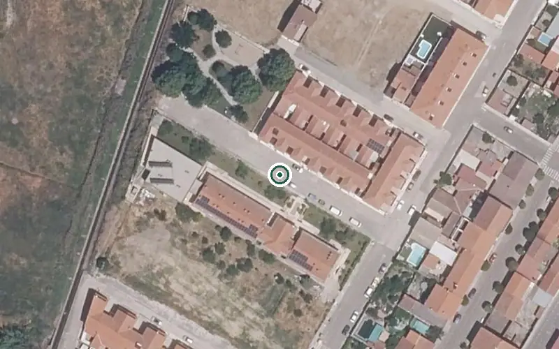 Vista aérea de la ubicación de Residencia de Mayores con Centro de Día San Blas