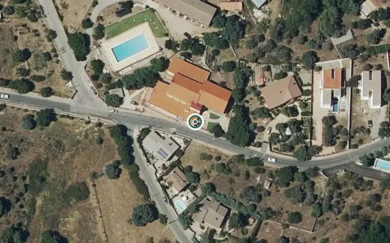 Vista aérea de la ubicación de Residencia Centro de Salud Mental Santa Fe Robledo de Chavela