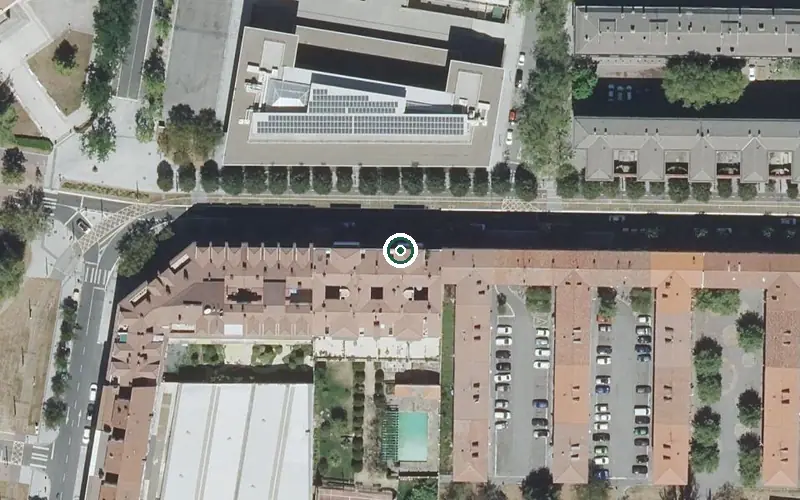 Vista aérea de la ubicación de Residencia Albertia Campus