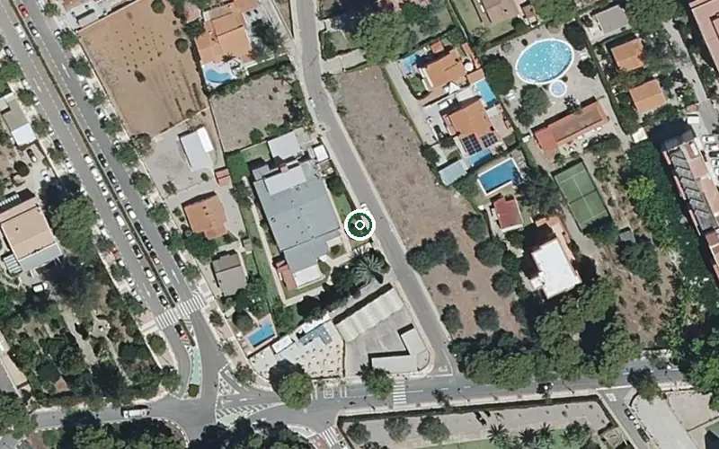 Vista aérea de la ubicación de Residencia P.m.d. Geriátrica de Benicassim