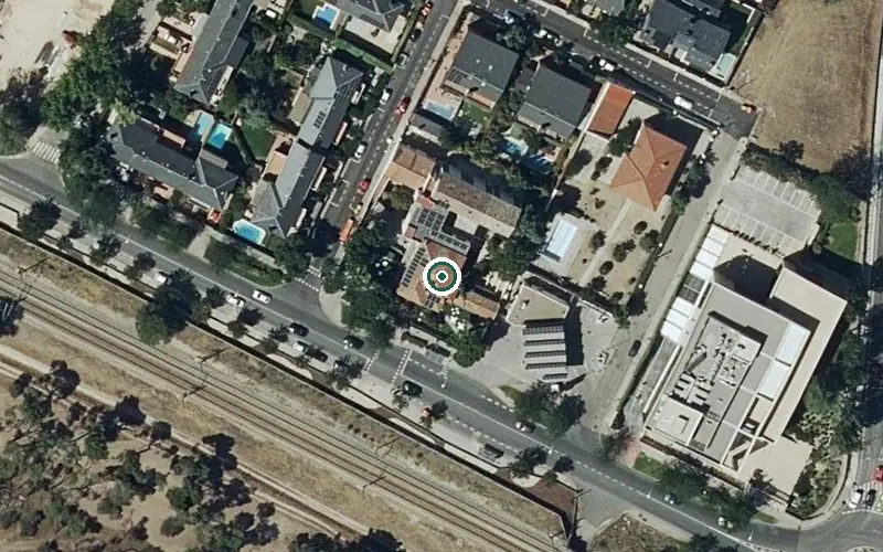 Vista aérea de la ubicación de Residencia Casablanca Madrid