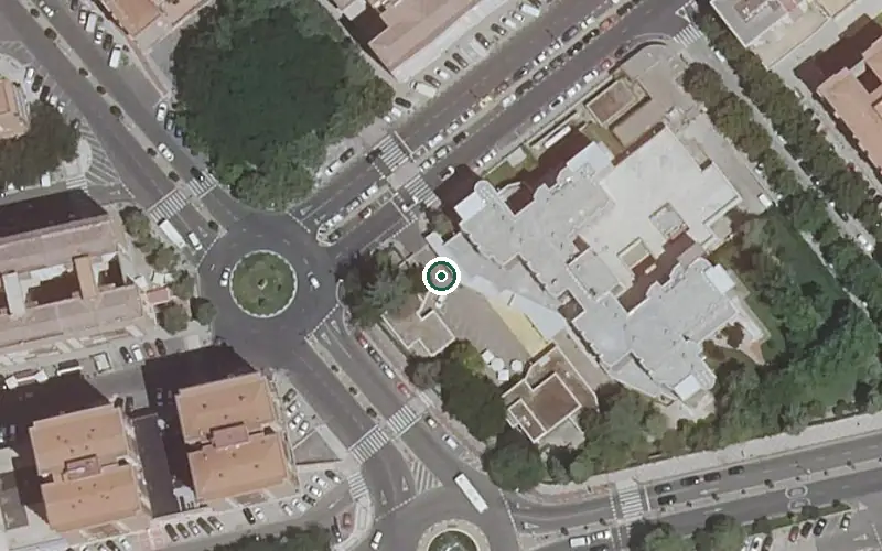 Vista aérea de la ubicación de Residencia de Mayores Virgen del Prado