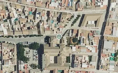 Vista aérea de la ubicación de Centro Residencial San Juan de Dios