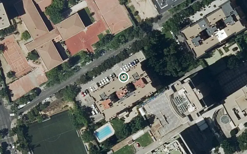 Vista aérea de la ubicación de Centro de Día Ilustración