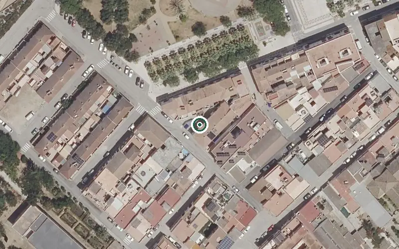 Vista aérea de la ubicación de Centro Residencial para Mayores Nuestra Señora del Rosario