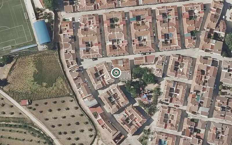 Vista aérea de la ubicación de Centro de Día para Mayores Alhucemar