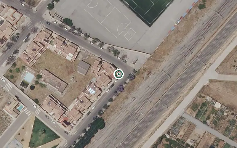Vista aérea de la ubicación de Centro de Día para Mayores el Trébol