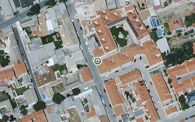 Vista aérea de la ubicación de Residencia de Mayores Virgen de Peñarroya