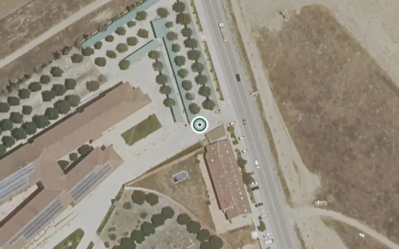 Vista aérea de la ubicación de Residencia de Mayores Virgen de la Oliva
