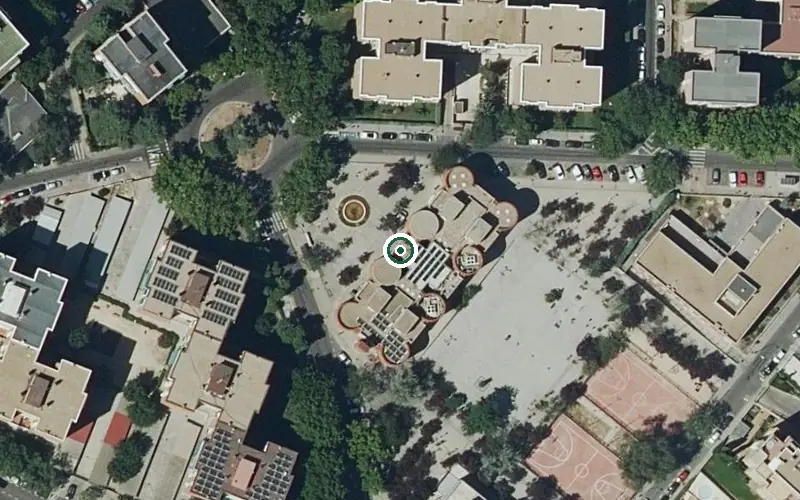 Vista aérea de la ubicación de Centro de Día Municipal Teresa de Calcuta