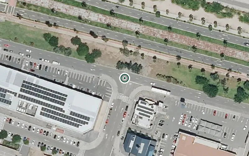 Vista aérea de la ubicación de Residencia para Personas Mayores Dependientes Azahar del Mediterraneo