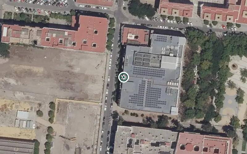 Vista aérea de la ubicación de Centro de Día para Mayores Nervión Quality