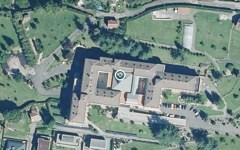 Vista aérea de la ubicación de Residencia Virgen del Rosario