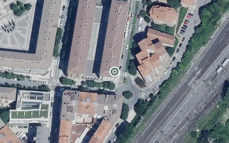 Vista aérea de la ubicación de Residencia Servicios Bidasoa Egoitza