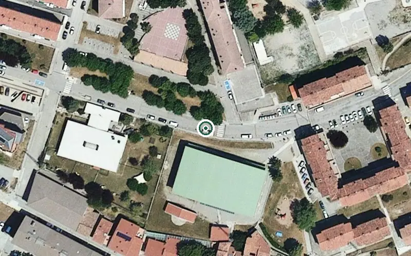 Vista aérea de la ubicación de Residència Geriàtrica Casal dels Avis de Ripoll