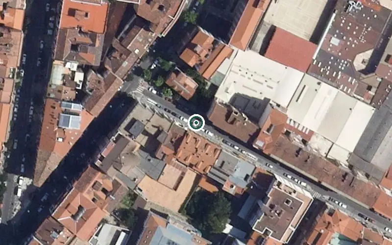 Vista aérea de la ubicación de Residencia Nuestra Señora del Rosario
