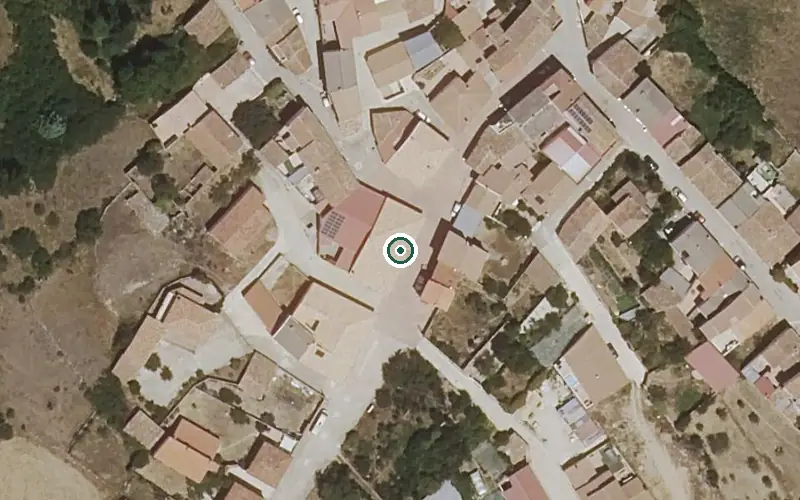 Vista aérea de la ubicación de Vivienda de Mayores de Fuentelespino de Moya