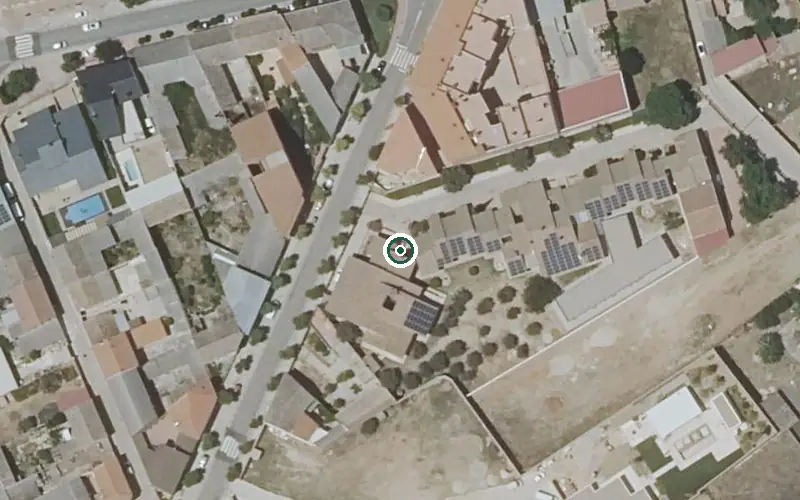 Vista aérea de la ubicación de Centro de Día Municipal