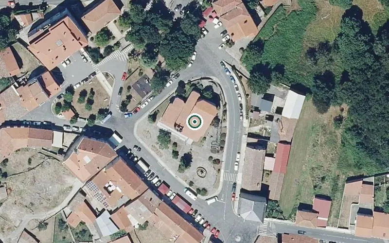 Vista aérea de la ubicación de Residencia para Persoas Maiores de Nogueira de Ramuin