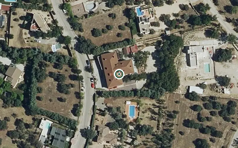 Vista aérea de la ubicación de Residencia Los Cortijos