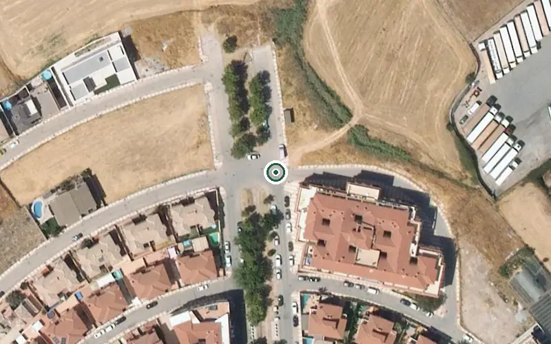 Vista aérea de la ubicación de Centro de Día para Mayores de Atarfe