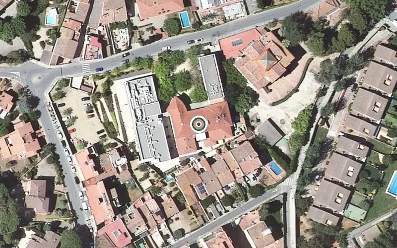 Vista aérea de la ubicación de Residència Germans Aymar i Puig