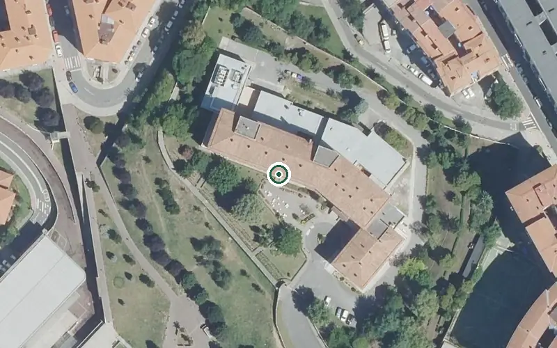 Vista aérea de la ubicación de Residencia Mi Casa Egoitza. Hermanitas de los Pobres