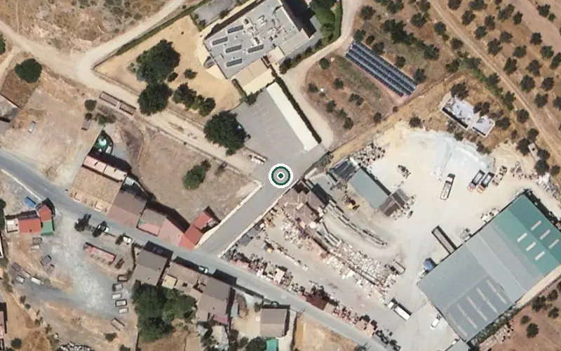 Vista aérea de la ubicación de Centro Residencial para Personas Mayores Escoriza