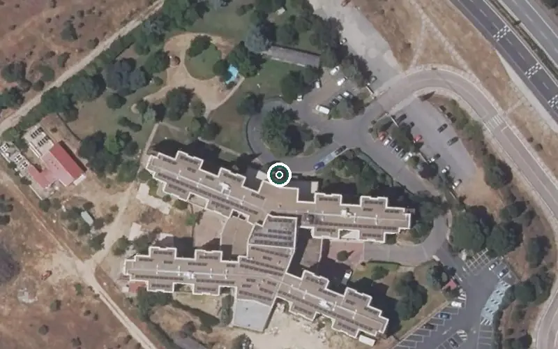 Vista aérea de la ubicación de Residencia de Mayores el Cuartillo