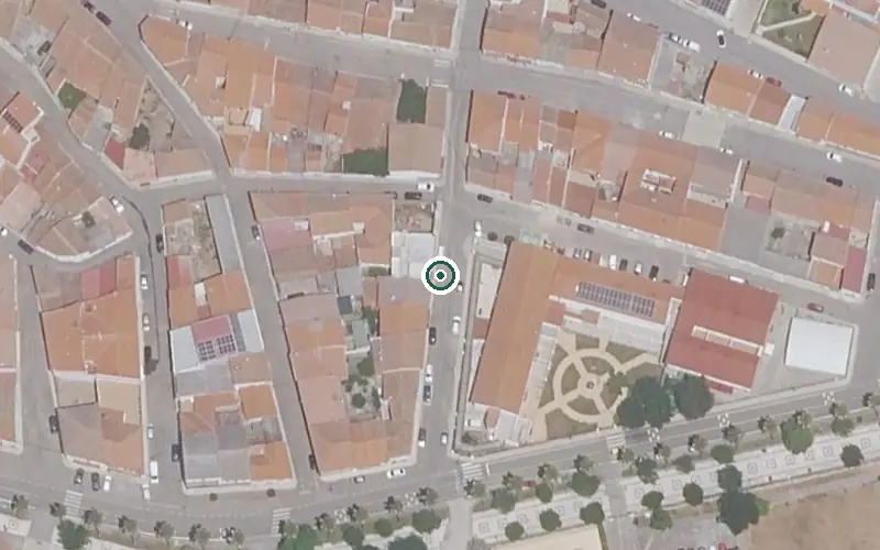 Vista aérea de la ubicación de Residencia Mixta de Riolobos