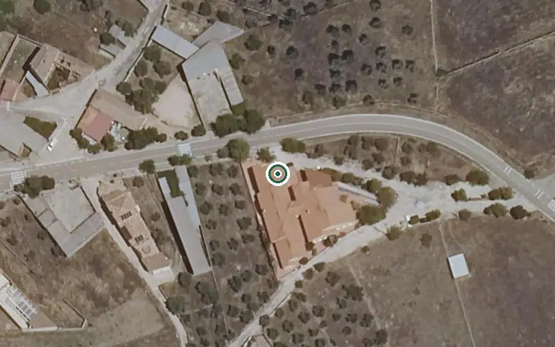 Vista aérea de la ubicación de Residencia de Mayores Municipal Aldeanovita