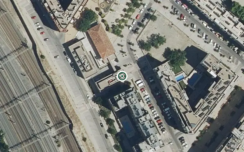 Vista aérea de la ubicación de Centro de Día Municipal Luis Peidró