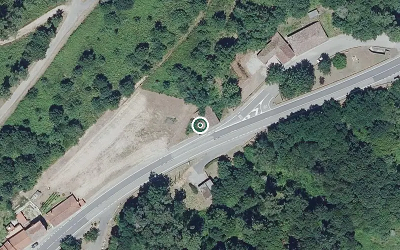 Vista aérea de la ubicación de Vivenda Comunitaria Comunidad O Albergue Gomesende