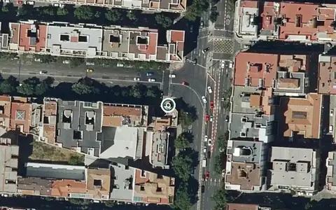 Vista aérea de la ubicación de Residencia Goya