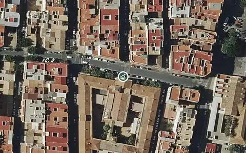 Vista aérea de la ubicación de Centro Residencial para Personas Mayores Hogar San José
