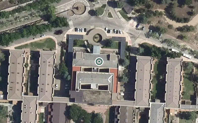 Vista aérea de la ubicación de Centro Asistencial Doctor Villacian