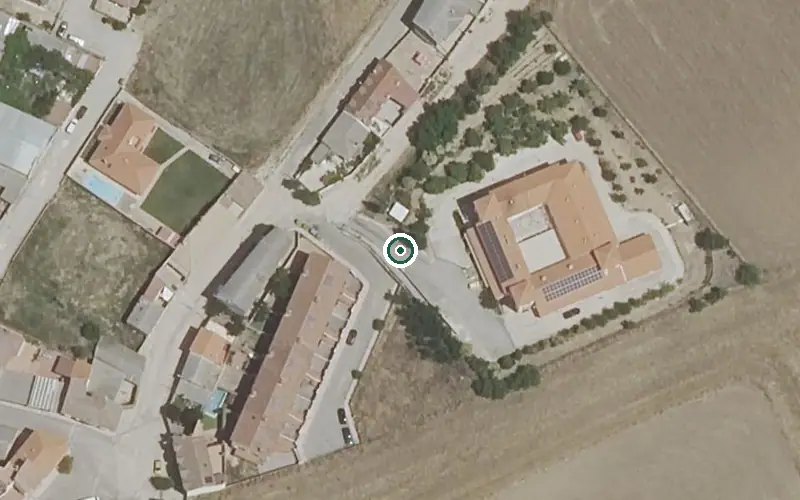 Vista aérea de la ubicación de Residencia de Mayores Fe del Castillo