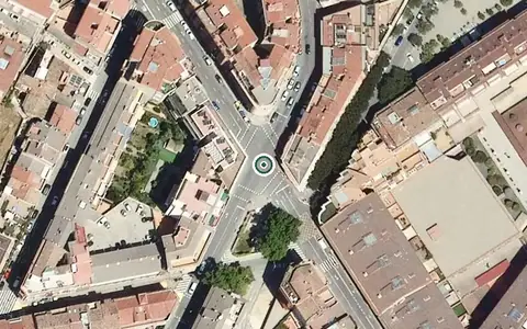 Vista aérea de la ubicación de Habitatges Tutelats per a Gent Gran Teresina Torra i Sanmartí