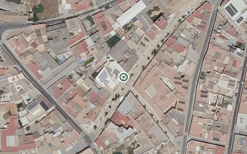 Vista aérea de la ubicación de Centro de Día para Mayores La Milagrosa