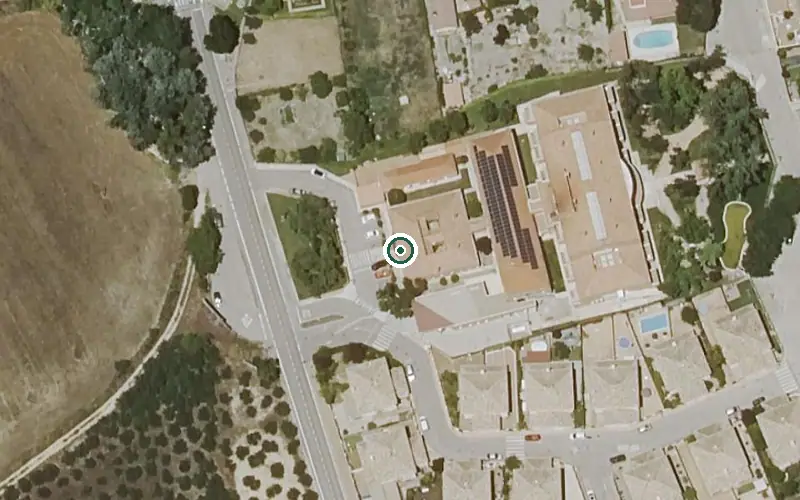 Vista aérea de la ubicación de Residencia de Mayores Municipal Virgen de la Luz