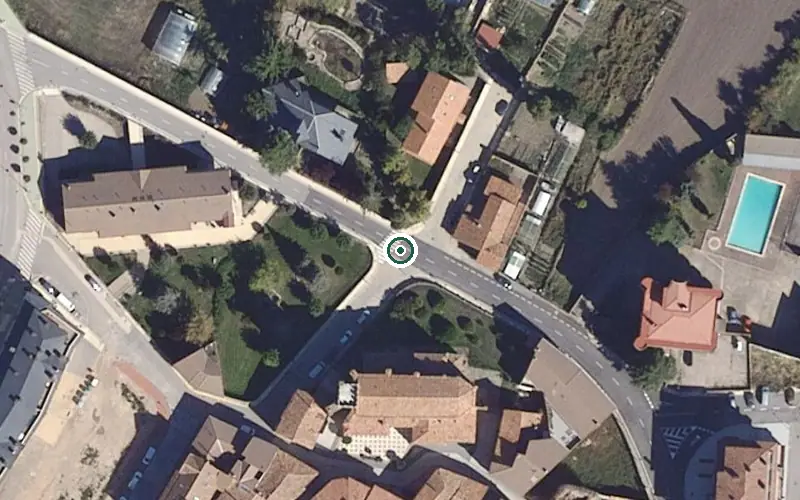 Vista aérea de la ubicación de Residencia Mixta de Personas Mayores Virgen de Olmacedo