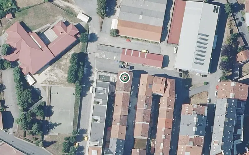 Vista aérea de la ubicación de Centro de Día para Persoas Maiores de Maceda