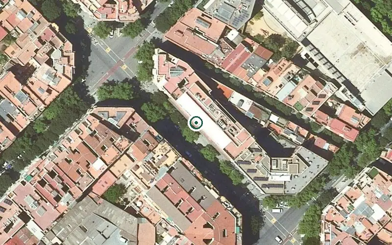 Vista aérea de la ubicación de Centro de día de la Residencia Las Acacias