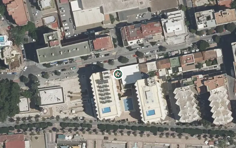 Vista aérea de la ubicación de Vivienda Tutelada Marbella