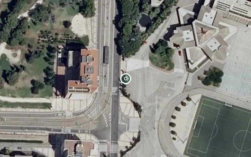 Vista aérea de la ubicación de Residencia Betania-escolapios