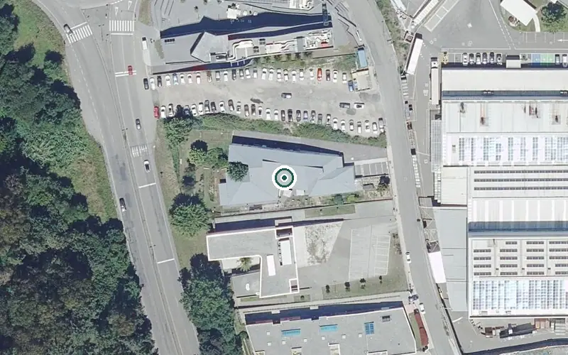 Vista aérea de la ubicación de Centro de Día para Persoas Maiores de Vigo Valadares