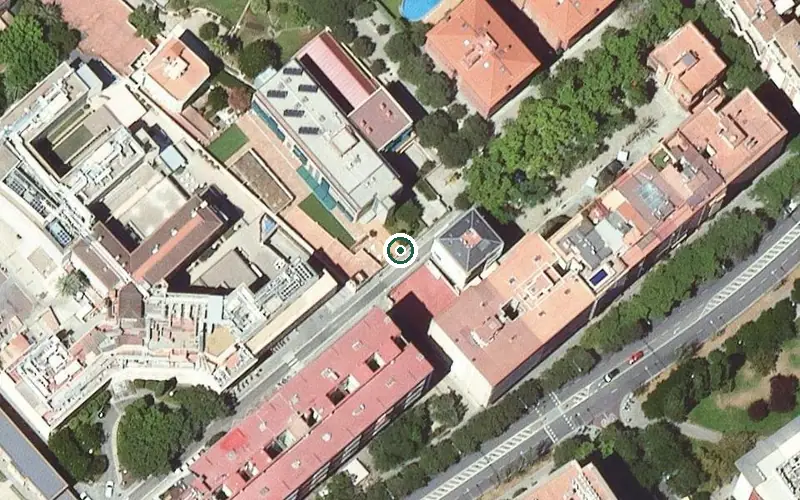 Vista aérea de la ubicación de Residència La Nativitat de Nostra Senyora