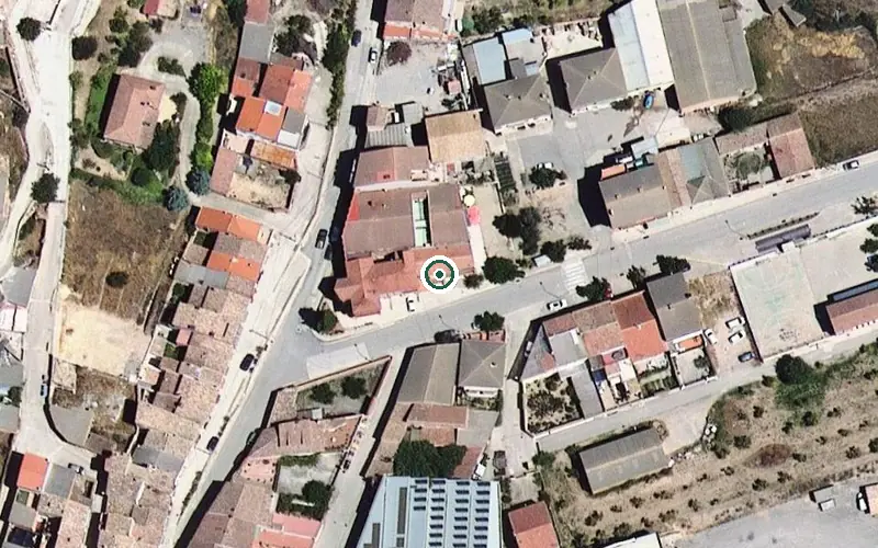 Vista aérea de la ubicación de Mini-residència d'avis municipal Verge d'Aguilar